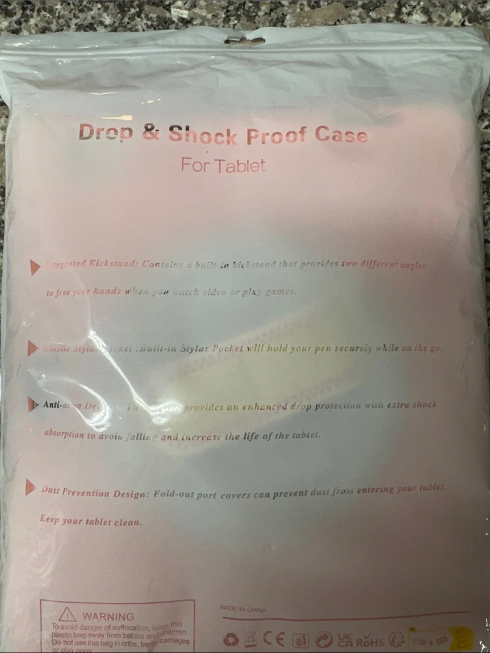 Drop & Shock Proof Tablet Case - Pink